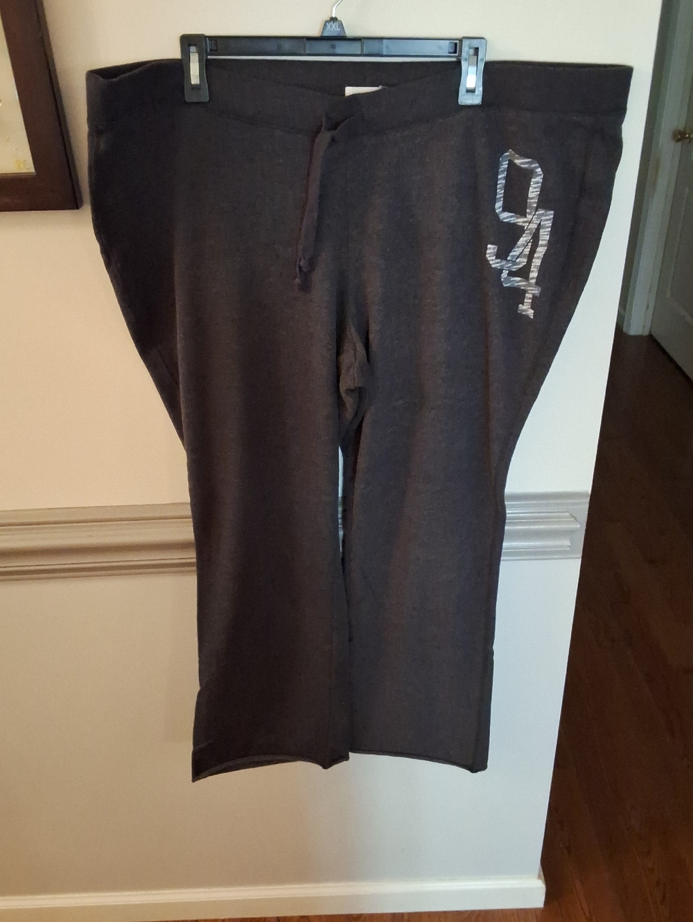 Old Navy Dark Charcoal Wide-Leg Sweatpants with Side Logo